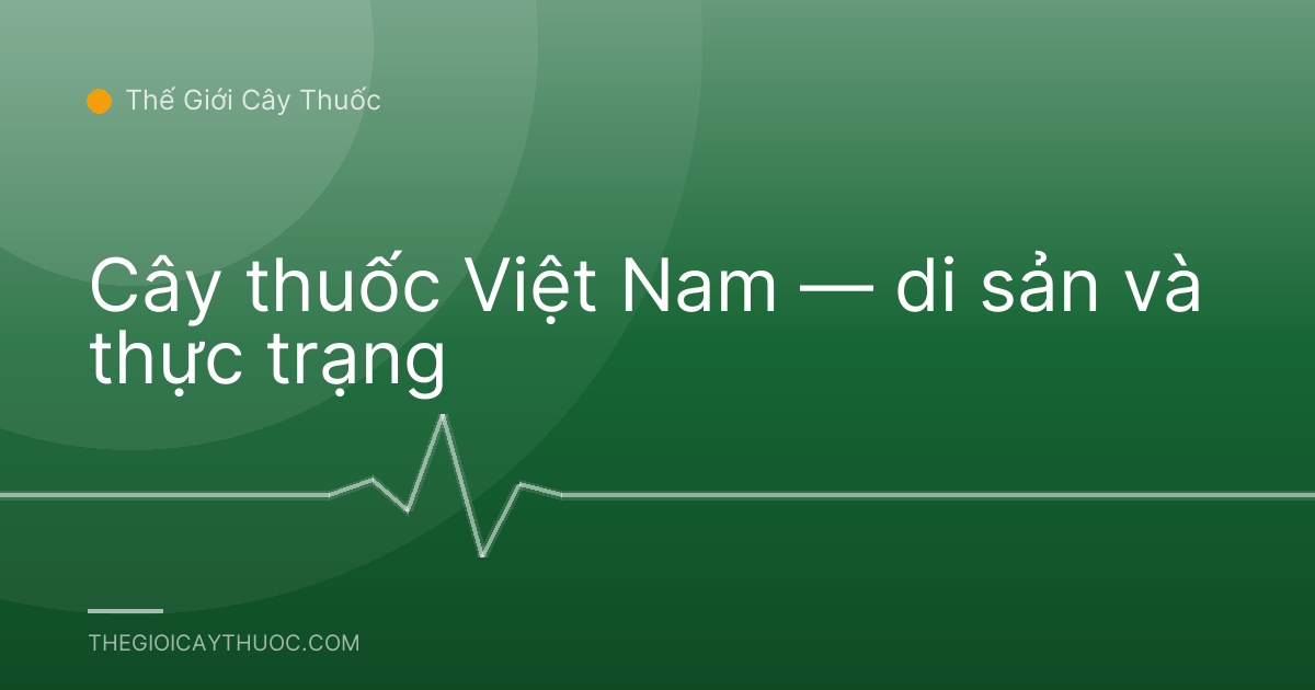 Cây thuốc Việt Nam — di sản và thực trạng