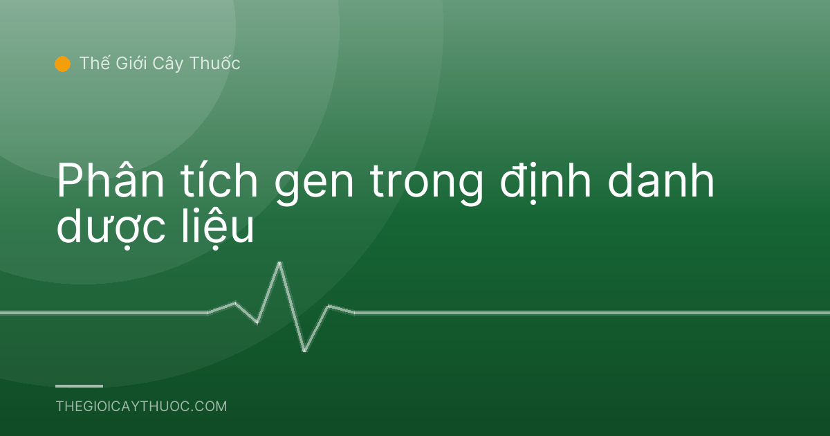 Phân tích gen trong định danh dược liệu