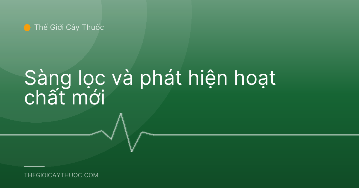 Sàng lọc và phát hiện hoạt chất mới