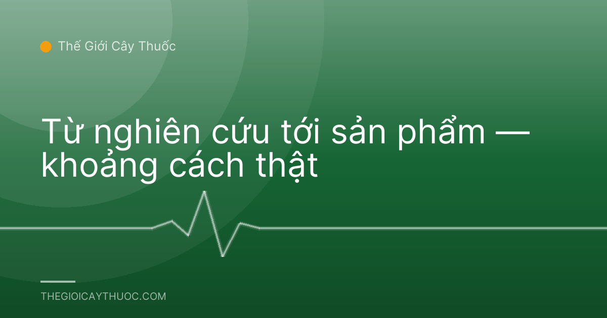 Từ nghiên cứu tới sản phẩm — khoảng cách thật